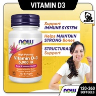 Now Foods, Vitamin D3, Improve Immune System, Promote Muscles, Maintain Strong Bones, 5000IU/ 2000IU