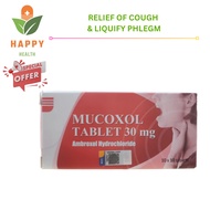 [ Exp 5/2026 ] Mucoxol Tablet Ambroxol HCL 30mg 100's ( BOX ) - Relief of Cough & Liquify Phlegm