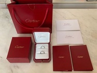 全新CARTIER C de Cartier鉑金結婚對戒指 比白金更矜貴 full set 專門店公價$27400