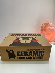 日本熱銷 KUMAMON 熊本熊陶瓷保鮮盒 800ml粉紫