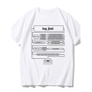 Hey jude Hey jude Beatles Rock T-Shirt Beatles Lennon Nostalgic Pure Cotton Men Women Short Sleeve L