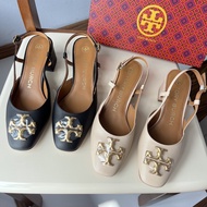 LO8F Tor *** rch 26 Spring Summer New Style One-word Buckle Mary Jane Horseshoe Heel Shoes Hot-selli