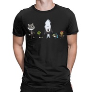 Men's 100% Cotton Round-Neck Short-Sleeve T-Shirt with 【The Bad Guys  2】Cartoon Print
