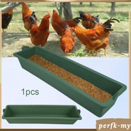 [PerfkMY] Green Plastic Chicken Feeder Large Cage Tray Feed Trough Animal Food Dispenser for Outdoor