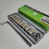 Shock Wrench Set 10 Pcs 8 to 24mm 6pt 1/2" Complete Victory Socket Wrench/ Shock Wrench/