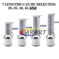 5 pcs M14x1.5 Silver Car Tire Wheel Locking Lug Bolt Nut Steel For BMW X3 X5 E70 E71 F20 F25 X5 X6 l