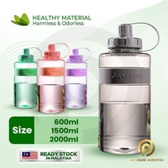 600ml 1500ml 2000ml Large Capacity Sport Cup Strap & Straw outdoor Drinking Bottled Water Bottle Air
