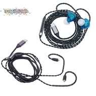 TRACYILLOIAN 4-Strand Braided Upgrade Cord, 120cm / 47.24in Built In Microphone MMCX to Type C Headp