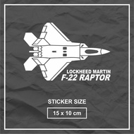 F22 Raptor Fighter Jet Plane Cutting Sticker