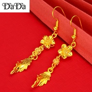 916 Gold Earrings Women's Hollow Leaves Women's Earrings As Gifts Earing Set for Girls Anting Perempuan Subang Emas