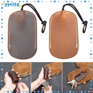 SYNITE Key Sleeve, With Hanging Rope Crazy Horse Leather Key , Portable Retro Key Holder