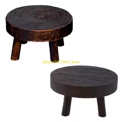 C4DF Printed Stool Flower Pot Stand Round for Bench Plant and
