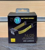 💥全新現貨💥 Nitecore NU25 V2 400lm 56g 三色 遠近光 USB-C充電頭燈