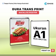 Custom Poster Backlite Dura Trans Print UV A1 - Print Duratrans Laminating Glossy