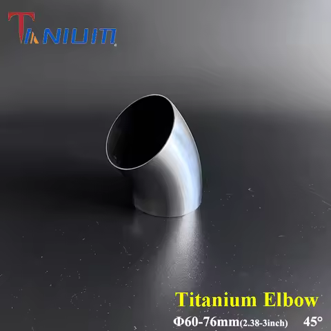 Gr2 Exhaust 60/63/70/76x1.0mm Titanium Bends 45 Degree Titanium Elbow