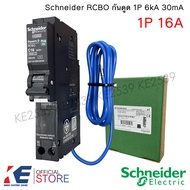 Schneider RCBO เซอร์กิตกันดูด 1P 16A 20A 32A 40A 6kA 30mA ชไนเดอร์ Plug-on เซอร์กิตเบรคเกอร์ ลูกย่อย