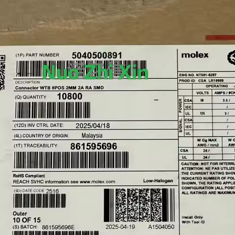 10Pcs/Lot 504050-0891 5040500891 1.5mm 8Pin 05040500891 New Original in Stock