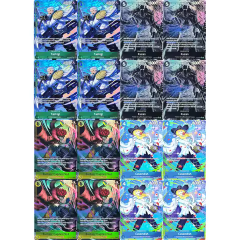 4PCS One piece Character Proxy Game Card OPCG/TCG Luffy Sanji Trafalgar Law Kuzan Cavendish Anime Te