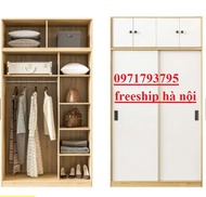Tủ Áo Cánh Lùa Gỗ MDF Phủ Melamine Kích Thước Và Màu Sắc Tùy Chỉnh Theo Yêu Cầu