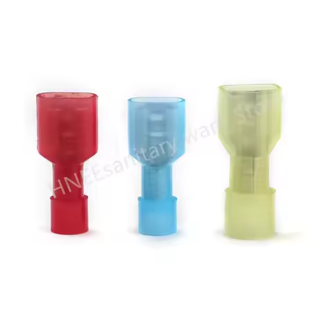 50/100/500Pcs Nylon Spade Terminals Crimp Wire Cable Connectors Nylon Fully Insulated Spade Female E