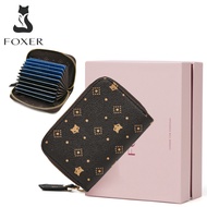 FOXER Women Wallet PVC Artificial Leather Small Purse Embossing Female Short Wallet Ladies Card Hold