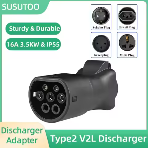 Type2 V2L Adapter Vehicle to Load Discharger 16A 3.5KW Fit for BYD MG 4 Geely EX5 Genesis Voyah Jaec