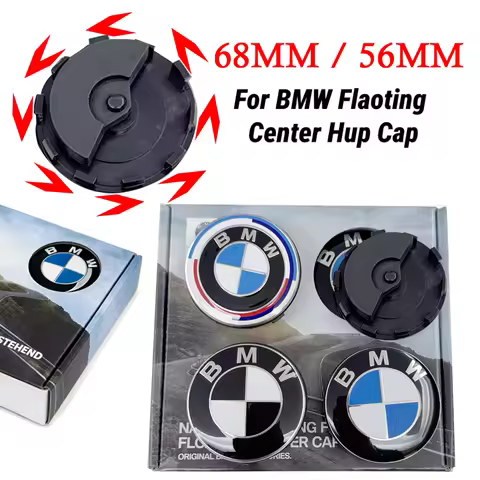 Blue 4pcs BMW G12 G30 G31 G32 G08 G05 F46 F49 F39 F90 floating wheel hub cover 1/3/4/5/6/7Series mod