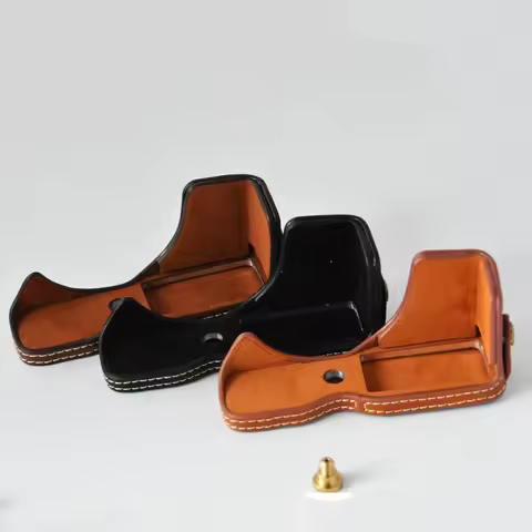 New PU Leather Camera Case Bag Half Body For Canon EOS M10 EOS M100 EOS M200 Bottom case Cover