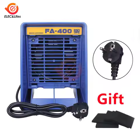 220V/110V FA-400 Solder iron Smoke Absorber ESD Fume Extractor Smoking Instrument with 5pcs free Act