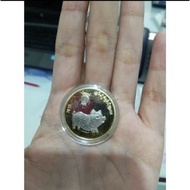 koin bimetal china 10 Yuan 2019 shio babi sudah termasuk kapsul UNC