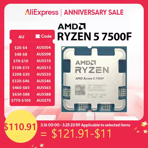 AMD Ryzen 5 7500F R5 7500F CPU Ryzen Processor 6 Core 12 Thread 65W 5nm Socket AM5 Procesador 라이젠 пр