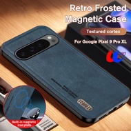 Google Pixel 9 Pro XL Vỏ Từ Chủ Retro Frosted Bao da cho Google Google Pixel 9 Pro XL vỏ bảo vệ came