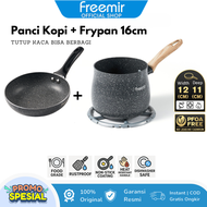 (EXTRA VOUCHER) OFFICIAL freemir Wajan Teflon 16 cm - Anti Lengket - Hitam/Pink/Putih Serbaguna