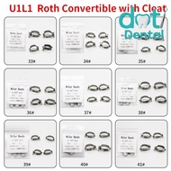4 Pcs/Pack Molar Band With U1L1 Single Tube Roth 022 Convertible Buccal Tube With Cleat