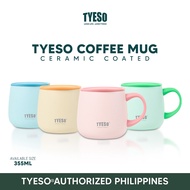 TYESO 355ml Ceramic Coated Vacuum Insulated Coffee Mug with Lid & Handle