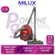 Milux 1600W Vacuum Cleaner MVC-8200