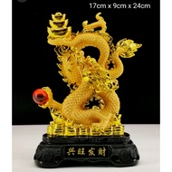 Fengshui Display Golden Dragon Statue Number 8 – Symbol of Success & Wealth