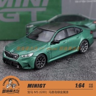 MINIGT 1: 64 BMW M5 G90 Metal Green Alloy Car Model 1086