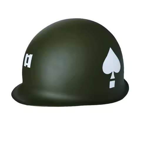 WW2 Helmet Peach Heart Soldier American Green Metal Tactical Adaptation WW2 Green M1 Helmet