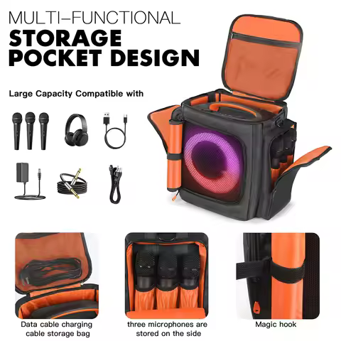 For JBL Partybox Encore Essential 2 Portable Speaker Dust Case Large Capacity Speaker Carry Bag with