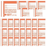 48 Count Dishwasher Temperature Test Strips 160°f Heat Test Labels for Commercial Home Dishwashers W