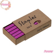 FOREVER 1000Pcs Staples per Pack Colored Staples, 1/4 Inch 26/6 26/6 Standard Staples, Home Metal 6 