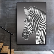 Black and White Restaurant Light Luxury Hanging Painting Modern Abstract Personalized Decorative Pai