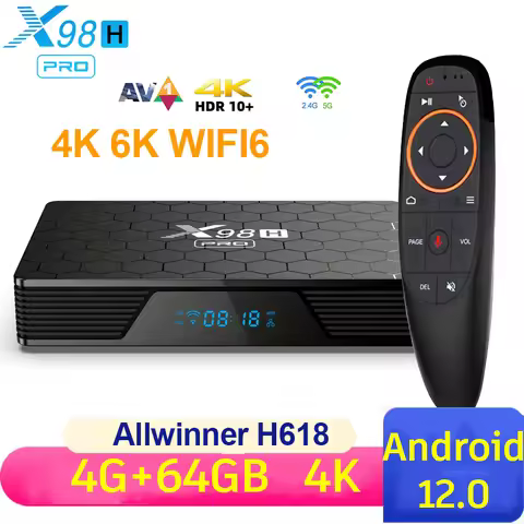 X98H PRO Smart TV BOX Android 12 4GB 32GB 64GB TVBOX Allwinner H618 2.4/5G Dual Wifi6 1000M BT 4K Me