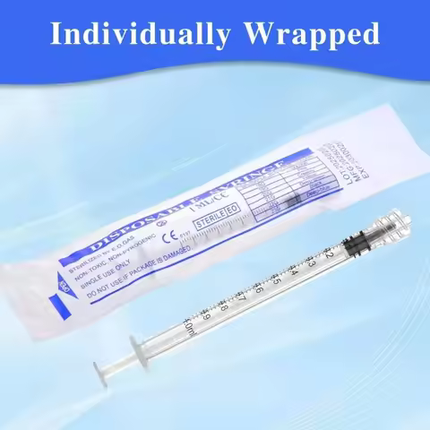 New 10-100 Pieces Laboratory Dedicated Luer Lock 1ml 1cc Syringe Individual Packaging Glue Dispener