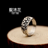 925 Sterling Silver Ring LOTUS Lotus Handmade Originality Design Literature And Art Chinese-style Gold Plated Adjustable Rings Little Finger Ring Female