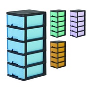 5 Tier Drawers Plastic Cabinet / Plastic Drawer / Storage Cabinet / Kabinet Plastik Rak Almari Pakaian 5 Tingkat