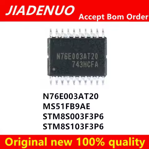 (5piece)100% New STM8S003F3P6 STM8S103F3P6 8S003F3P6 8S103F3P6 N76E003AT20 MS51FB9AE sop-20 Chipset
