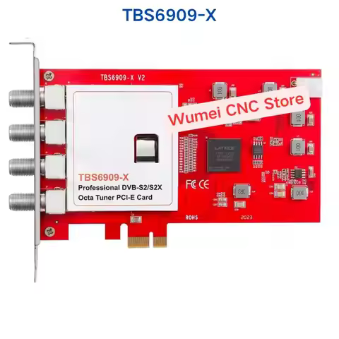 brand new TBS6909-X Professional DVB-S2/S2X Octa Tuner PCI-E Card TBS 6909-X FTA Satellite Signal