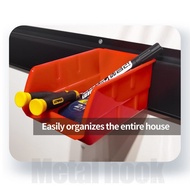 Tool Garage Double-Layer Parts Orange Box Storage Wall-Mounted Storage Basket Shelf Plastic Wall-Mou